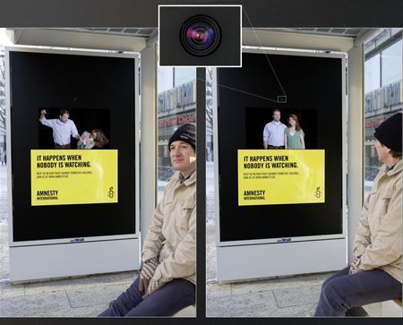 Street marketing mupi Amnistia Internacional