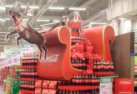 Coca-cola Troquelado de cartón Branding Retail