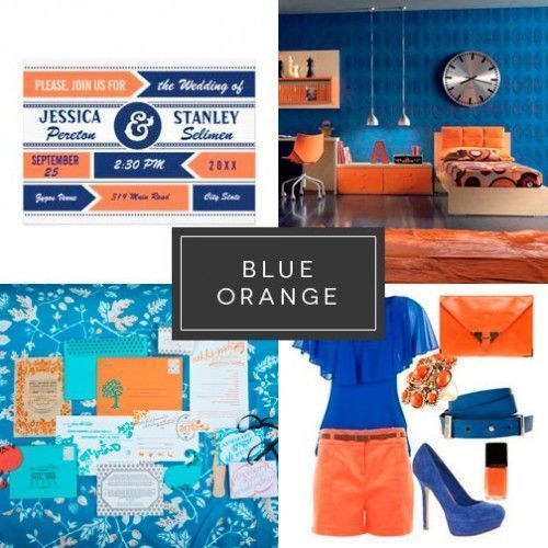 Azul y naranja Diseño interiories Visual merchandising