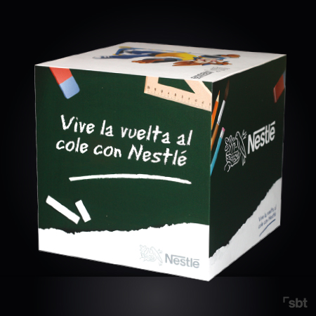 PLV EXPOSITORES RETAIL CUBOS Y FICTICIOS GRAN FORMATO CUBO EN CARTÓN MICROCANAL CUBOS FICTICIOS GRAN FORMATO