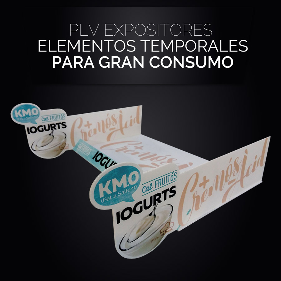 PLV Expositores Elementos temporales para Gran Consumo