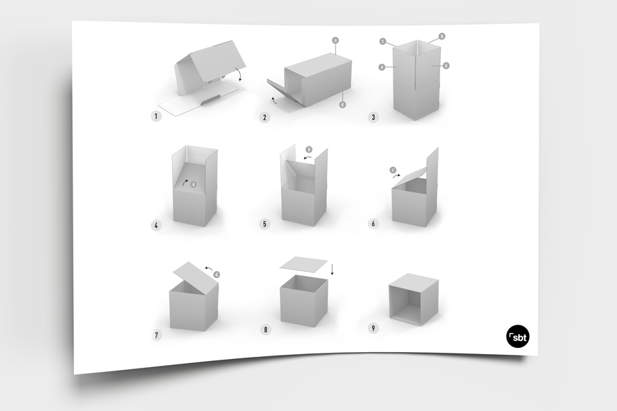 Cubos impresos para comunicación