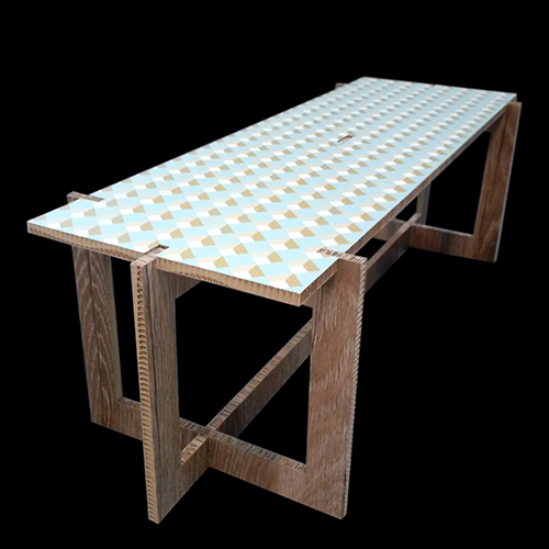 Mesa cartón nido de abeja