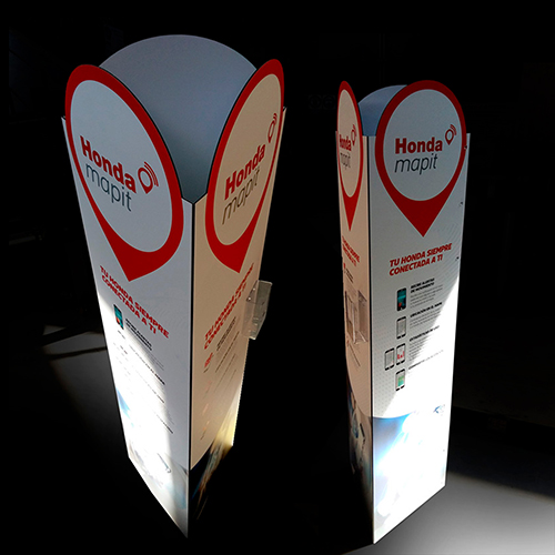 Totem triangular polipropileno forgreen
