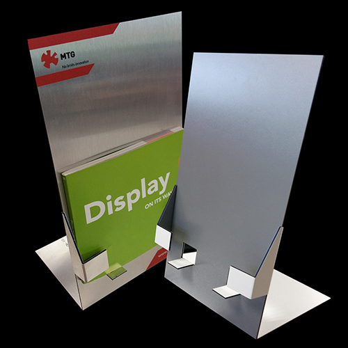 Expositor sobremesa folletos aluminio Dibond
