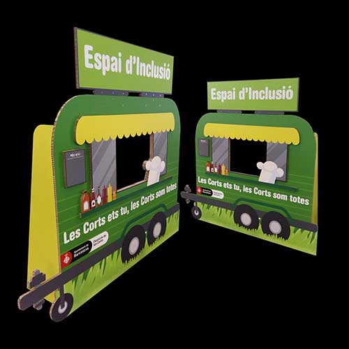 Photocall foodtruck cartón nido de abeja