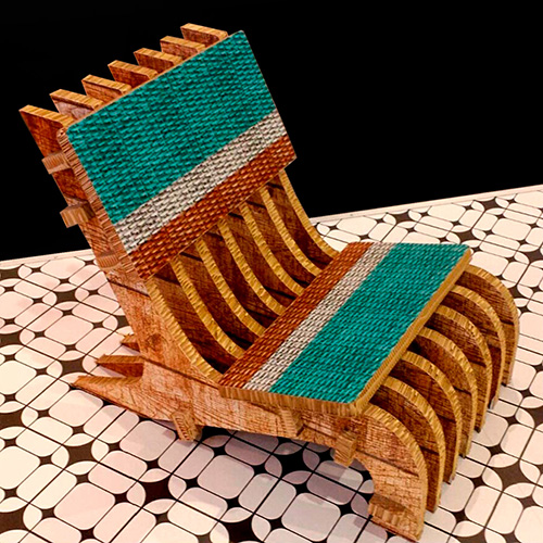 Silla premium cartón nido de abeja