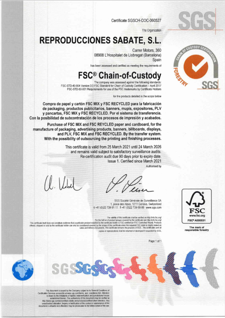 Certificado FSC