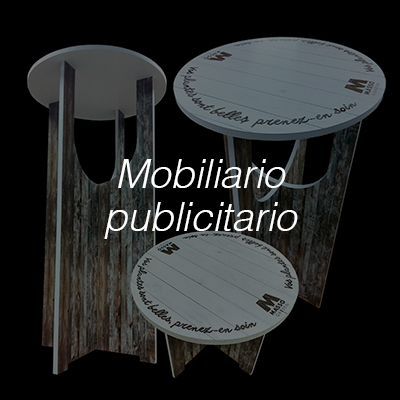 Mobiliario publicitario Cartón nido de abeja