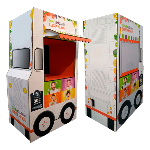 1Ficticio Food truck cartón nido de abeja