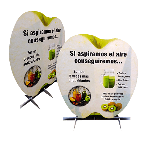 Tótem cartón nido de abeja impreso