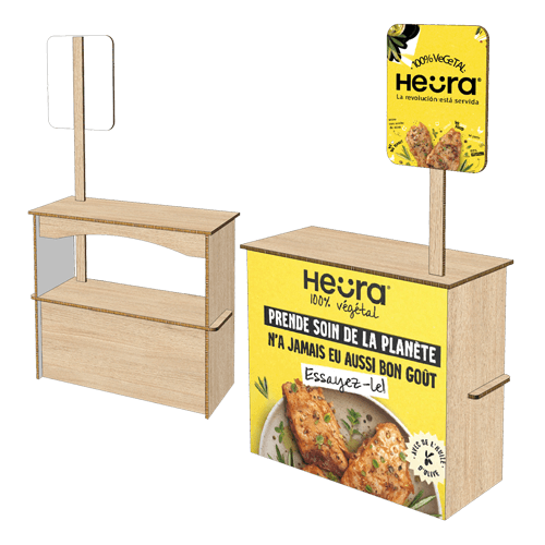 MOSTRADOR CARTÓN NIDO DE ABEJA IMPRESO