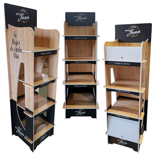 Expositores de carton nido de abeja