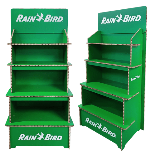 Expositores de cartón nido de abeja impreso