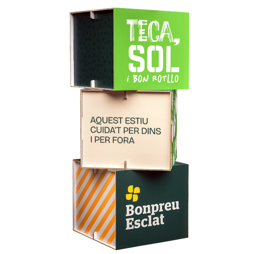 Expositores de cartón cubos Expositores de cartón cubos