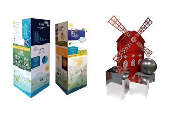 Expositores de cartón cubos Expositores de cartón cubos