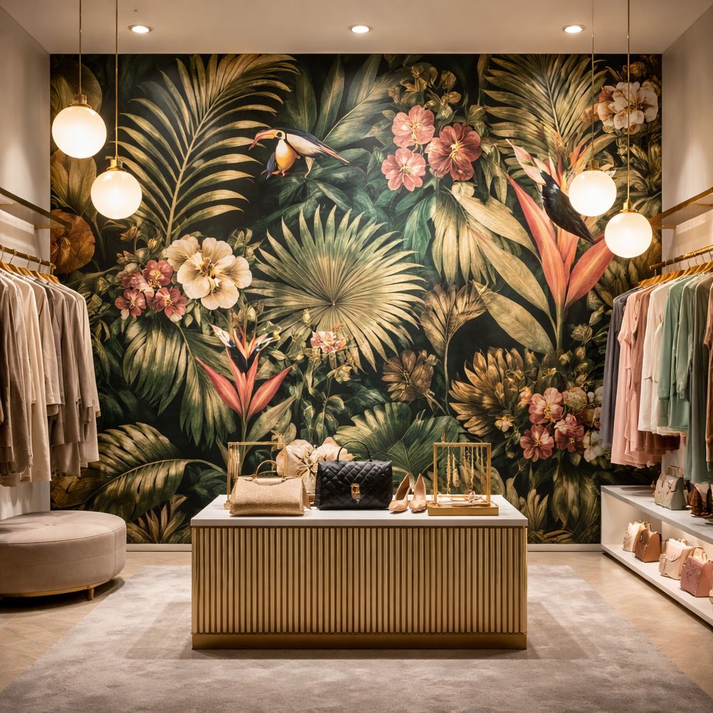 papel pared retail